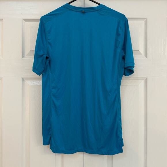 Nike Dri-Fit Men’s Running Shirt Short Sleeve Turquoise Size M Unisex Workout - Picture 2 of 6